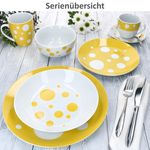 12tlg Tafelservice PULA GELB Porzellan für 6 Personen_Bild_6