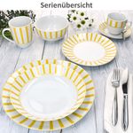 6er Set SPLIT GELB Suppenteller Porzellan für 6 Personen_Bild_5