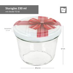 05-00082294-Sturz-Glas-230ml-mit-Geschenk-Deckel-Bemassung.jpg 40er Set Sturzglas 230 ml To 82 Geschenk-Deckel incl. Rezeptheft_Bild_5