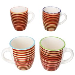02-24325705-HIT-LINEA-Kaffeebecher-4er-Set.jpg 4er Set LINEA Kaffeebecher für 4 Personen aus Steingut - 24325705_Bild_2