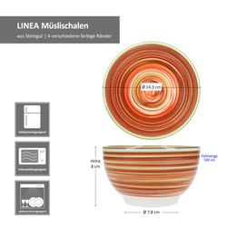 06-24325713-HIT-LINEA-Mueslischalen-Bemassung.jpg 4er Set LINEA Müslischalen für 4 Personen aus Steingut - 24325713_Bild_7
