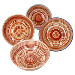 02-24325754-HIT-LINEA-Spaghetti-Teller-4er-Set.jpg 4er Set LINEA Spaghetti-Teller für 4 Personen aus Steingut - 24325754_Bild_2