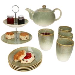 01-24303284-HIT-Scones-Gruen-10tlg-Teeset-Deko.jpg 4x Becher & 4x Teller - 24303284_Bild_1