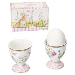 01-R1318-EAST-Easy-Life-Happy-Easter-Eierbecher-2er-mit-Ei-Karton.jpg 2er Set HAPPY EASTER Eierbecher aus Porzellan – R1318_Bild_1