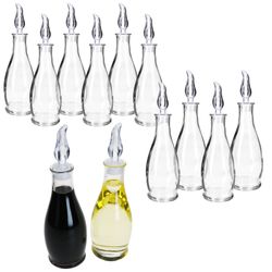 01-13249022S-Borgonovo-Olli-Essig-und-Oel-Flasche-12er-Set-Deko.jpg 12er Set OLLI Essig- & Öl-Flaschen mit Ausgießer - 13249022S_Bild_1