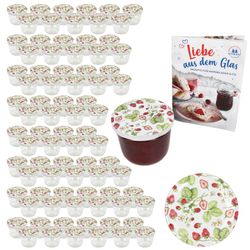 01-00082291-Sturz-TO82-Wald-Erdbeeren-Deckel-past-230er-100er-Set-Deko.jpg 100er Set Sturzglas 230 ml To 82 Wald-Erdbeeren Deckel incl. Rezeptheft_Bild_1