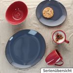 6er Set Müslischale NATURAL rot für 6 Personen aus Steingut - 582711_Bild_7