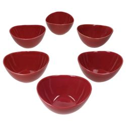 02-582711-Maeser-NATURAL-Schale-rot-6er-Set.jpg 6er Set Müslischale NATURAL rot für 6 Personen aus Steingut - 582711_Bild_2