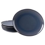 6er Set Kuchenteller NATURAL dunkelblau für 6 Personen aus Steingut - 582711_Bild_2