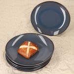 6er Set Kuchenteller NATURAL dunkelblau für 6 Personen aus Steingut - 582711_Bild_3
