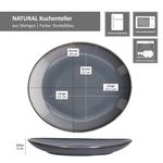 6er Set Kuchenteller NATURAL dunkelblau für 6 Personen aus Steingut - 582711_Bild_7