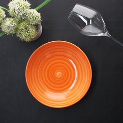 02-24325642-HIT-Summer-Stripes-Suppenteller-Ambientebild-02.jpg 6er Set SUMMER STRIPES Suppenteller für 6 Personen aus Steingut - 24325642_Bild_2
