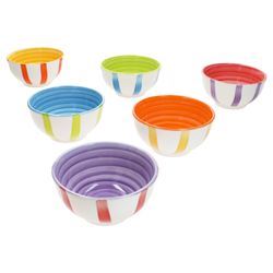02-24325613-HIT-Summer-Stripes-Snack-und-Dipschale-6er-Set.jpg 6er Set SUMMER STRIPES Snack- & Dip-Schale für 6 Personen aus Steingut - 24325613_Bild_2