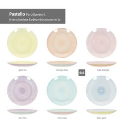 04-24326239-HIT-Pastello-Speiseteller-Farbuebersicht-METRO.jpg 6er Set PASTELLO Speiseteller für 6 Personen aus Steingut - 24326239_Bild_4