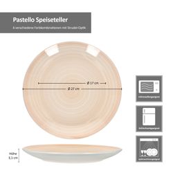 06-24326239-HIT-Pastello-Speiseteller-Bemassung.jpg 6er Set PASTELLO Speiseteller für 6 Personen aus Steingut - 24326239_Bild_8