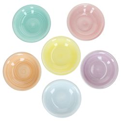 02-24326233-HIT-Pastello-Suppenteller-6er-Set-Draufsicht.jpg 6er Set PASTELLO Suppenteller für 6 Personen aus Steingut - 24326233_Bild_2
