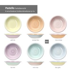 04-24326233-HIT-Pastello-Suppenteller-Farbuebersicht-METRO.jpg 6er Set PASTELLO Suppenteller für 6 Personen aus Steingut - 24326233_Bild_4