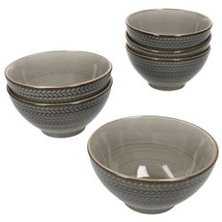 01-593338-Maeser-Prospero-Schale-14-5cm-6er-Set.jpg 6er Set PROSPERO Müslischale braun für 6 Personen aus Porzellan - 593338_Bild_1
