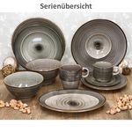 6er Set PROSPERO Suppenteller braun für 6 Personen aus Porzellan - 593341 _Bild_5