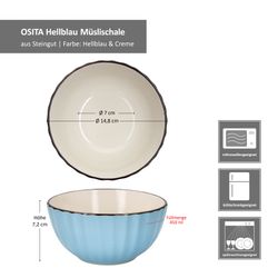 06-674480-Maeser-OSITA-Hellblau-Mueslischale-Bemassung.jpg 6er Set OSITA HELLBLAU Müslischale für 6 Personen aus Steingut - 674480_Bild_7