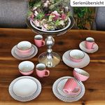 6er Set OSITA ROSE Kuchenteller für 6 Personen aus Steingut - 674470_Bild_5