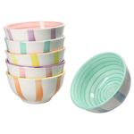 6er Set BEACH PASTELLO STRIPES Snack- & Dip-Schale für 6 Personen aus Steingut  - 24326129_Bild_2