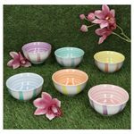 6er Set BEACH PASTELLO STRIPES Snack- & Dip-Schale für 6 Personen aus Steingut  - 24326129_Bild_3