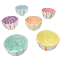 24326136-Muesli-14cm-Beach-Pastello-6er-01.jpg 6er Set BEACH PASTELLO STRIPES Müslischalen für 6 Personen aus Steingut - 24326136_Bild_1