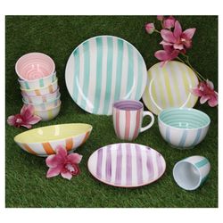 24326121-Becher-340ml-Beach-Pastello-Stripes-Serienuebersicht-01.jpg 6er Set BEACH PASTELLO STRIPES Mokka-Becher OHNE Henkel für 6 Personen aus Steingut - 24326109_Bild_7