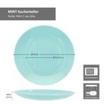 6er Set MINT Kuchenteller für 6 Personen aus Glas - 10271_Bild_6