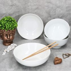03-90406-90407-Arte-Regal-Stabil-Salatschale-Ramenschale-Ambientebild-01.jpg 4tlg Set STABIL 2x Ramenschale & 2x Salatschale weiß aus Porzellan – 2x 90406 & 2x 90407_Bild_3