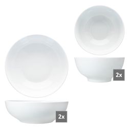04-90406-90407-Arte-Regal-Stabil-Salatschale-Ramenschale-alle-Teile-METRO.jpg 4tlg Set STABIL 2x Ramenschale & 2x Salatschale weiß aus Porzellan – 2x 90406 & 2x 90407_Bild_4