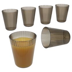 01-10490-Arte-Regal-ToGo-Wasserglaeser-Kunststoff-grau-6er-Set-Deko.jpg 6er Set ToGo Wassergläser Grau aus Kunststoff - 10490_Bild_1