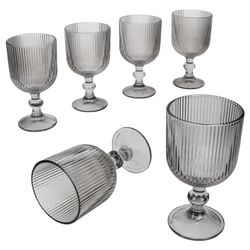 02-37565-Arte-Regal-Agata-Grau-Weinglaeser-370ml-6er-Set.jpg 6er Set AGATA Rotweingläser Grau aus Glas – 37565_Bild_1
