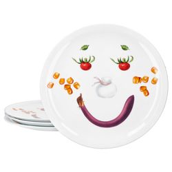 01-27020541-HIT-Pizzateller-Smiley-4er-Set.jpg 5cm aus Porzellan - 2702054_Bild_1