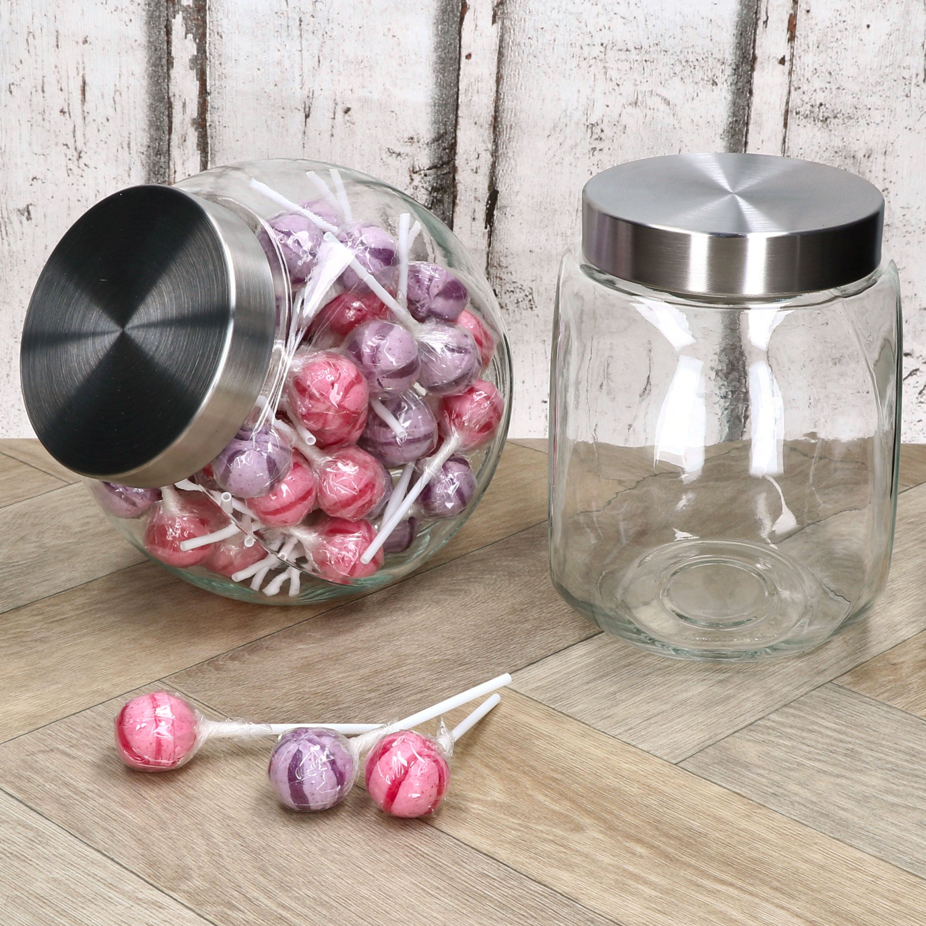 1x DORA Keksglas / Bonbonniere 2 Liter aus Glas mit Metall-Deckel - 23467340