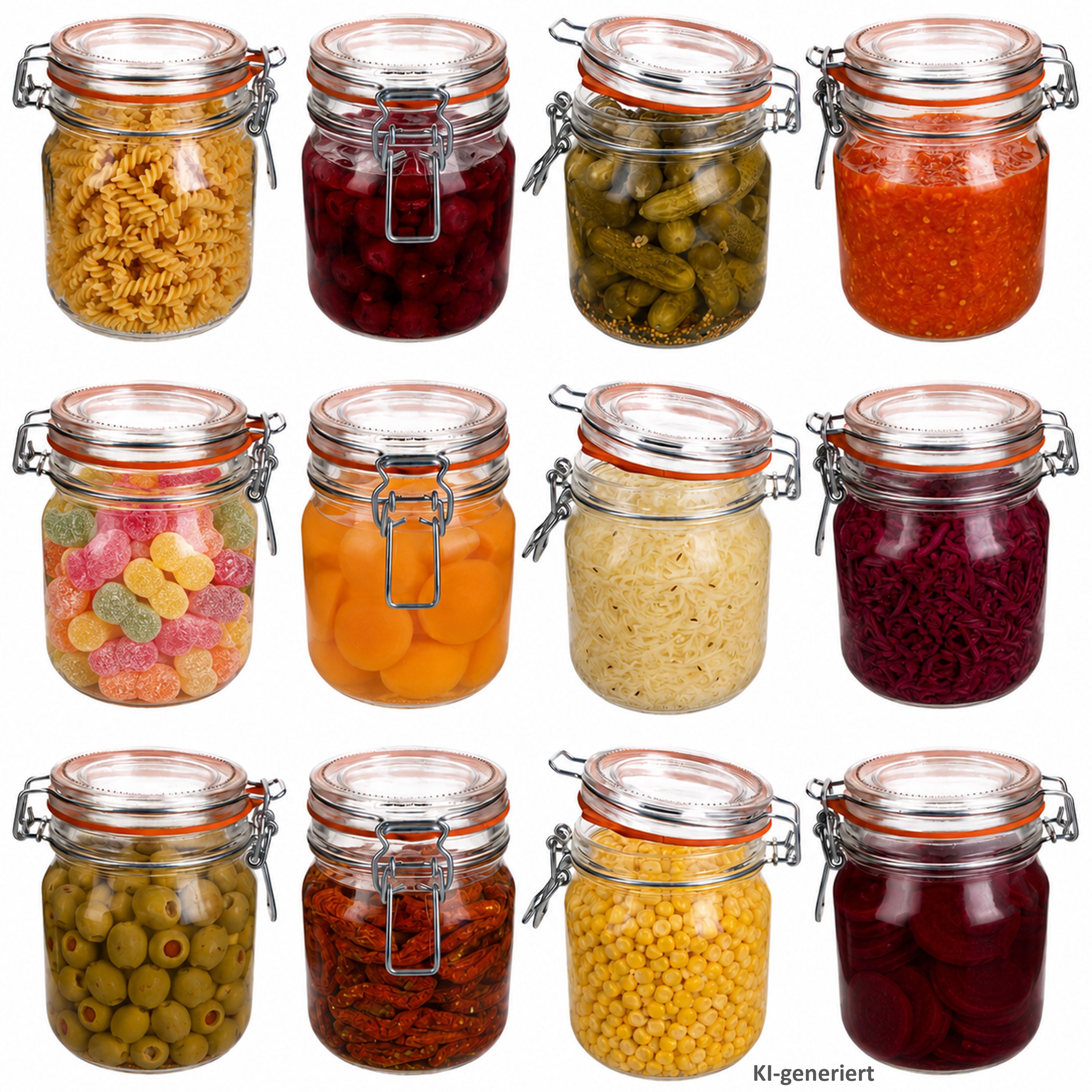 12er Set ODIN Einmachglas mit Bügelverschluss 0,75L