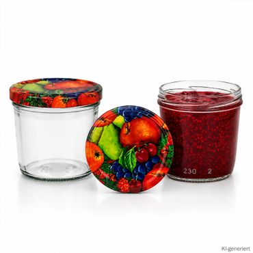 CAPCRO 25er Set Sturzglas 230 ml To 82 Obst Deckel