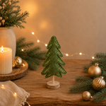 MOHLA Deko-Tanne H15,5 cm mit Kerze, Lichterkette und Christbaumkugeln – Ambiente MOHLA Deko-Tanne H15,5 cm mit Kerze, Lichterkette und Christbaumkugeln – Ambiente