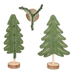 MOHLA Deko-Tanne aus Polyester & Holz – Ansicht von vorn, seitlich und von oben MOHLA Deko-Tanne aus Polyester & Holz – Ansicht von vorn, seitlich und von oben