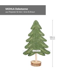 Maße MOHLA Deko-Tanne: Höhe ca. 15,5 cm, Durchmesser ca. 9 cm Maße MOHLA Deko-Tanne: Höhe ca. 15,5 cm, Durchmesser ca. 9 cm