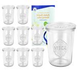 3/4L Sturzgläser mit 9 Glasdeckeln inkl. Gelierzauber Rezeptheft von Diamantzucker_Bild_2