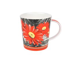 tasse1.jpg 2er Set Becher Diamantporzellan Modern Gerbera-Dekor - 4742