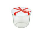 40er Set Sturzglas 230 ml mit Schleifendekor Deckel inkl. Diamant Gelierzauber Rezeptheft_Bild_2