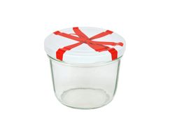 230er.jpg 40er Set Sturzglas 230 ml mit Schleifendekor Deckel inkl. Diamant Gelierzauber Rezeptheft_Bild_2