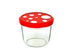 40er Set Sturzglas 230 ml Fliegenpilz rot weiß gepunkteter Deckel inkl. Diamant Gelierzauber Rezeptheft_Bild_2