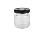 50er Set Sturzglas 53 ml To 43 schwarzer Deckel incl. Diamant Gelierzauber Rezeptheft_Bild_1
