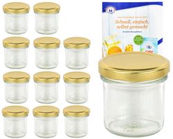 MamboCat-10810-12er-Set-Sturzglas-167-ml-To-66-bl_4.jpg 12er Set Sturzglas 167 ml To 66 goldener Deckel incl. Diamant Gelierzauber Rezeptheft_Bild_1