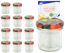 MamboCat-10818-12er-Set-Sturzglas-167-ml-To-66-go_4.jpg 12er Set Sturzglas 167 ml To 66 Obst Dekor Deckel incl. Diamant Gelierzauber Rezeptheft_Bild_1