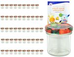 50er Set Sturzglas 167 ml To 66 Obst Dekor Deckel incl. Diamant Gelierzauber Rezeptheft_Bild_4